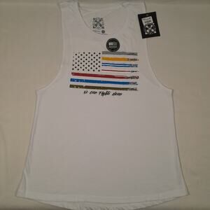 Howitzer White First Responder USA Flag Tank Women XL NWT 2A WethePeople Freedom
